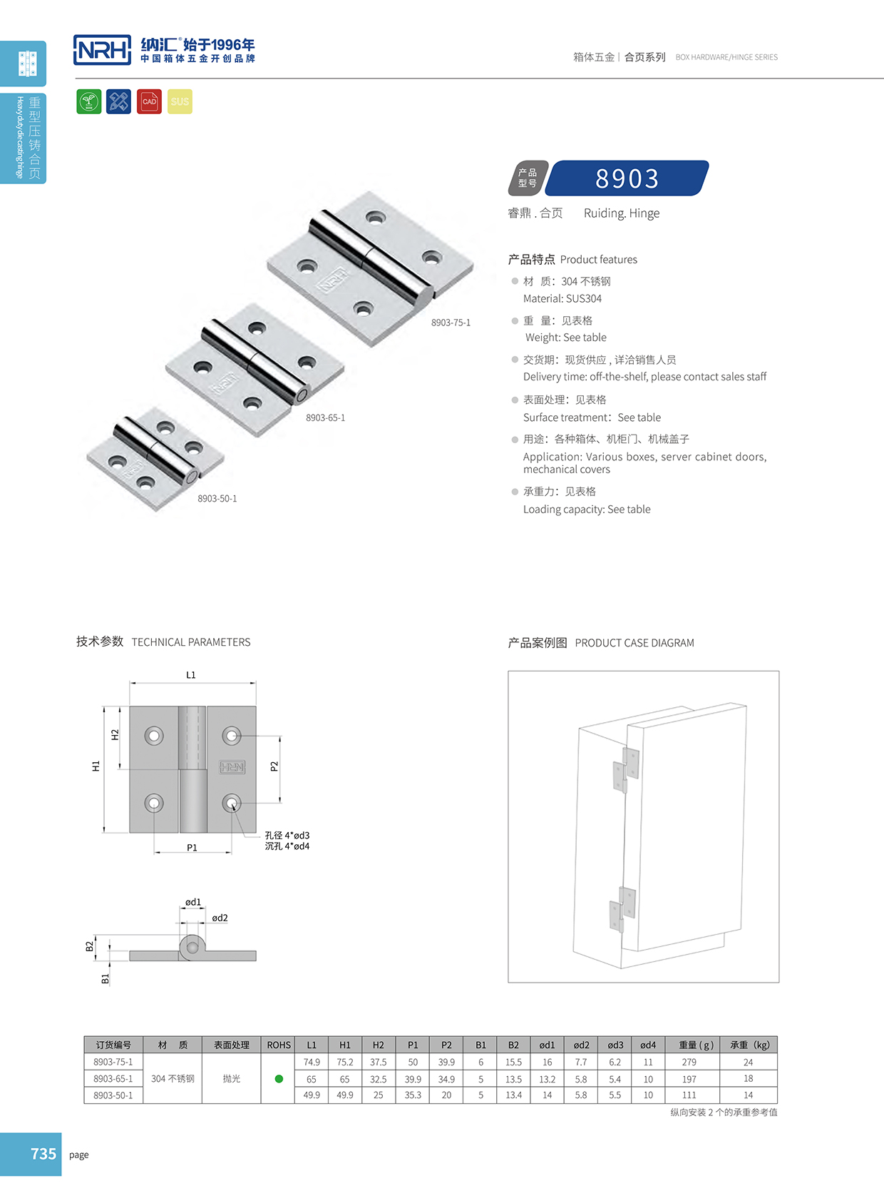  小优视频老版本/NRH 8903-75-1 工作台音箱铰链